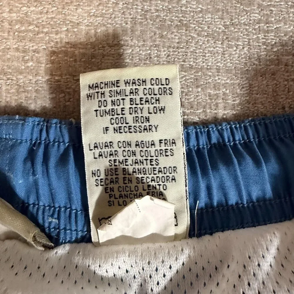 Bungalow Brand Shorts Mens Small Blue Floral Hawaiian Swim Trunks Mesh Lined